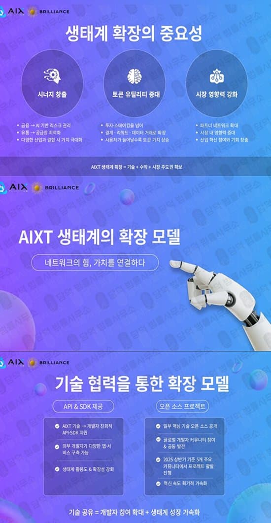 이 사진은 담덕법률사무소에서 캡쳐해둔 토큰(AIXT) 관련 자료 사진입니다.