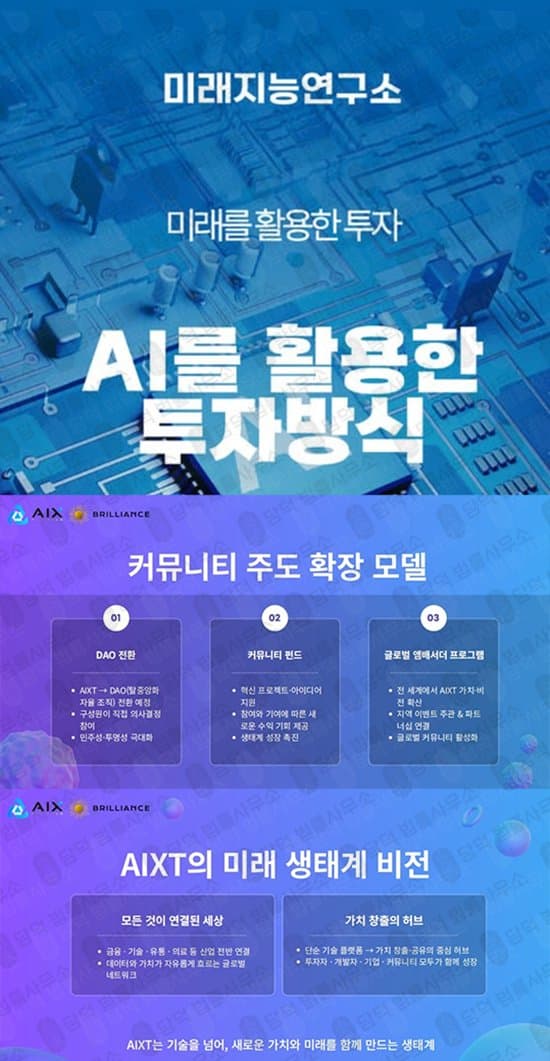 이 사진은 담덕법률사무소에서 캡쳐해둔 토큰(AIXT) 관련 자료 사진입니다.